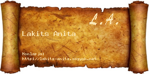 Lakits Anita névjegykártya